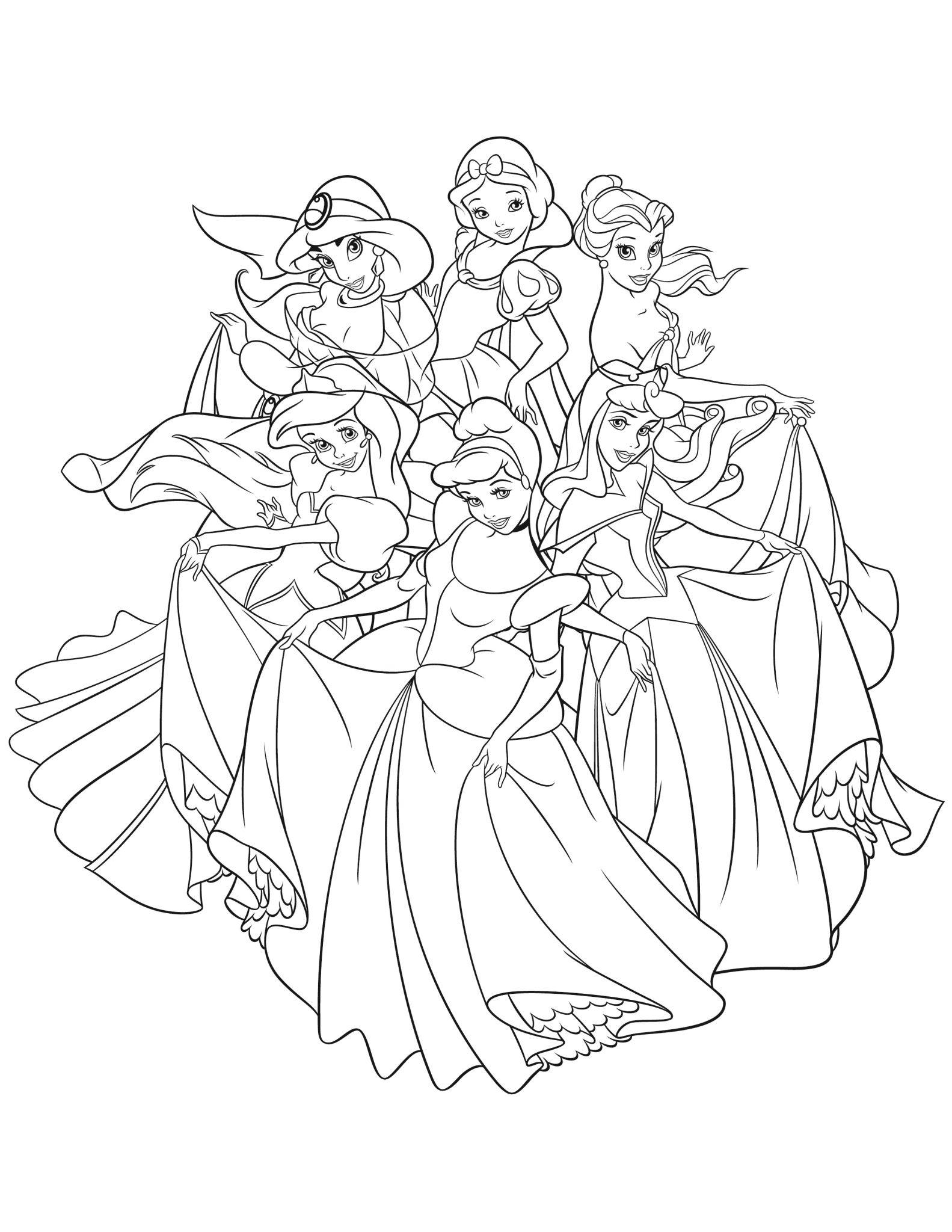 All Disney Princess Coloring Pages